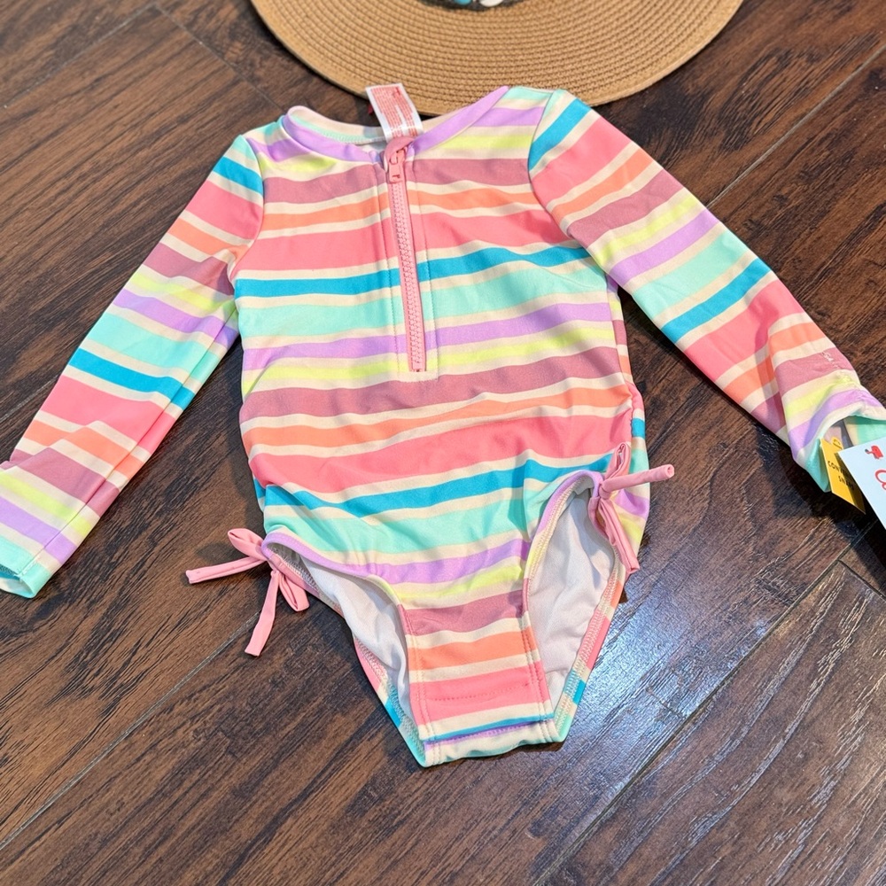 Cat & Jack Multicolor Striped Swimsuit